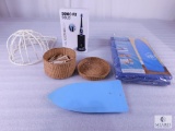 Lot Laundry Items- Iron Cover, Clothespins, Hat Bracket & Sonic-FX Toothbrush