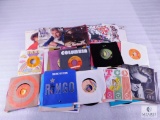 Large Lot Assorted LP Records 45's Mix of Motown, 80's Pop, & Soft Rock