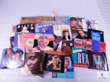 Large Lot Assorted LP Records 45's Mix of Motown, 80's Pop, & Soft Rock