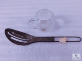 Rumford Antique Slotted Spoon & Nestle Co Glass Mug