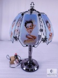 New Betty Boop Glass Paneled Lamp - Includes Bulbs