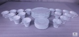 Indiana Colony Harvest Milk Glass 32 Piece Party Set Plates, Saucers & Cups