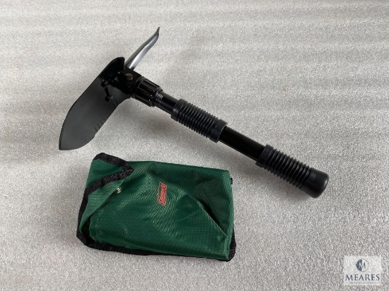New Folding Survival Shovel with Pick Axe and Carrying Case