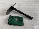 New Folding Survival Shovel with Pick Axe and Carrying Case