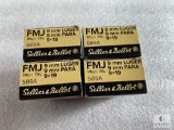 200 Rounds Sellier and Bellot 9mm Ammunition 115 Grain FMJ