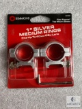 NEW Simmons Silver Finish 1-inch Rifle Scope Rings