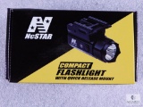 New NcStar 140 Lumen Tactical Rail Mount Flashlight with Steady-On or Strobe Feature