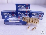 250 Rounds Fiocchi 9mm Luger 115 Grain FMJ Ammo