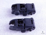 New Front and Rear Flip-Up AR15 Rifle Sights Fully Adjustable