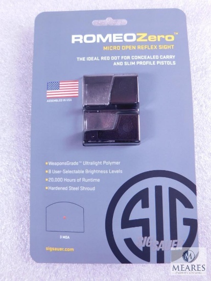 New Sig Sauer Romeo Zero Micro Open Reflex Sight for Slim Profile & Conceal Carry Pistols