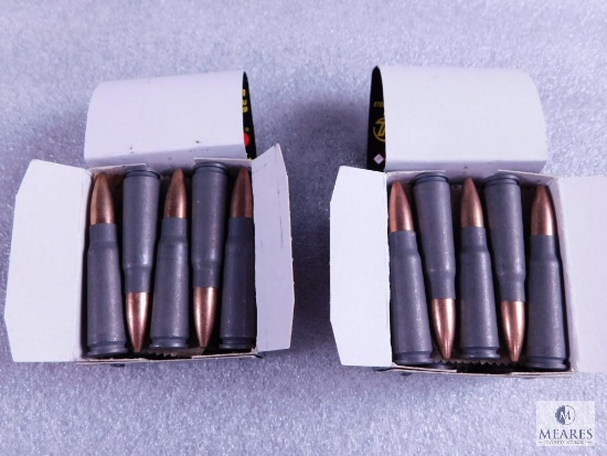 40 Rounds TulAmmo 7.62x39mm 122 Grain FMJ Steel Case Ammo