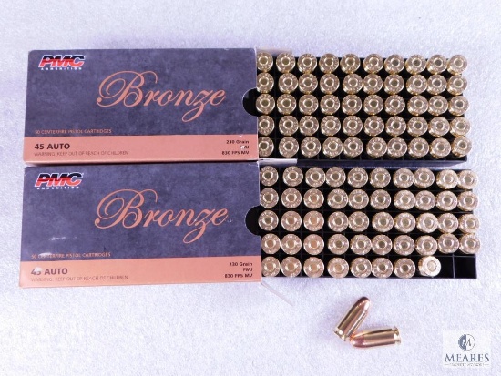 100 Rounds PMC .45 ACP Ammo. 230 Grain FMJ