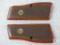 Browning Hi Power Wood Checkered Grips - No Screw