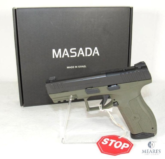 New IWI Masada OD Green 9mm Luger Semi-Auto Pistol