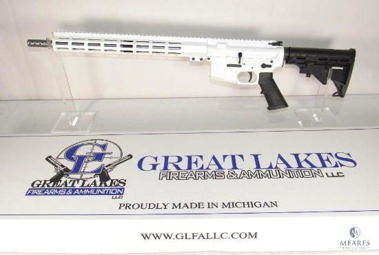 New GLFA Great Lakes Firearms GL-15 .223 Wylde White AR-15 Semi-Auto Rifle