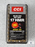 50 Rounds CCI .17 HMR Hollow Point 17 Grain TNT Ammo