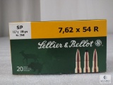 20 Rounds Sellier & Bellot 7.62x54R 180 Grain SP Ammo