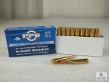 20 Rounds PPU 6.5x55 Swedish 139 Grain SP BT Ammo