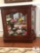 Colonial Cherry Wood & Glass Small Curio Jasper Cabinet