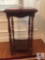 Bombay Wood Spindle Leg Side Table or Plant Stand with Fold Out Top