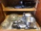 Large Cabinet Lot - Assorted Serving Dishes, China, Trivets and more