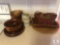 Lot of Assorted Wood Bowls, Baskets, Pottery Pitcher and Wicker Plate Holders
