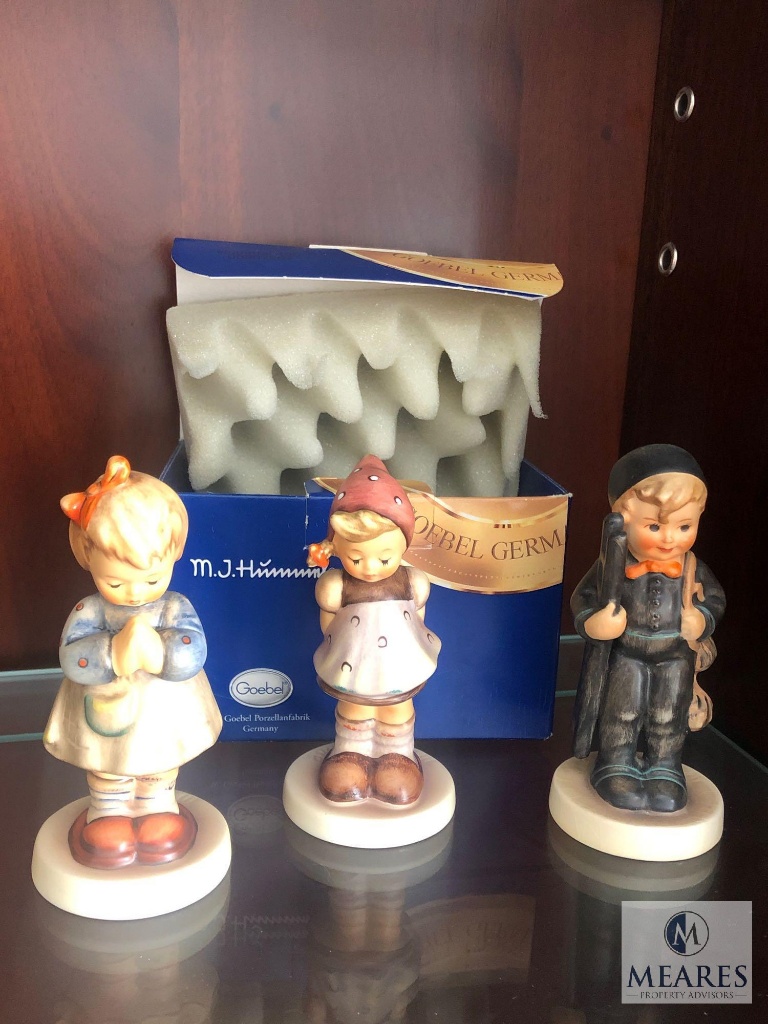 Lot of 3 M.J. Hummel Goebel Porcelain Children Figurines | Online Auctions  | Proxibid