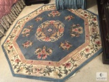 Royal Palace 6' Octagon 100% Wool French Court Area Rug