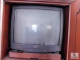 Vintage Sylvania TV and Panasonic DVD-51 Player