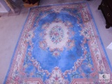 Royal Palace Light Blue 100% Wool Area Rug 8' x 11'