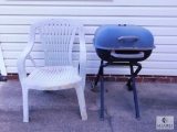 Lot - Charcoal Grill and Outdoor Chair