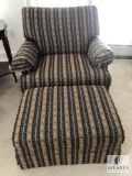 Flexsteel Furniture Upholstered Occasional Chair & Matching Ottoman