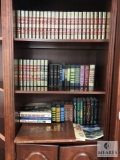 Contents of Bookshelf - Assorted Vintage Readers Digest & Encyclopedias