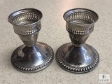 Pair of Duchin Sterling Silver Weighted Candle Stick Holders