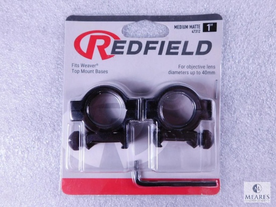 New Redfield 1" Scope Rings Matte Finish and Medium Height