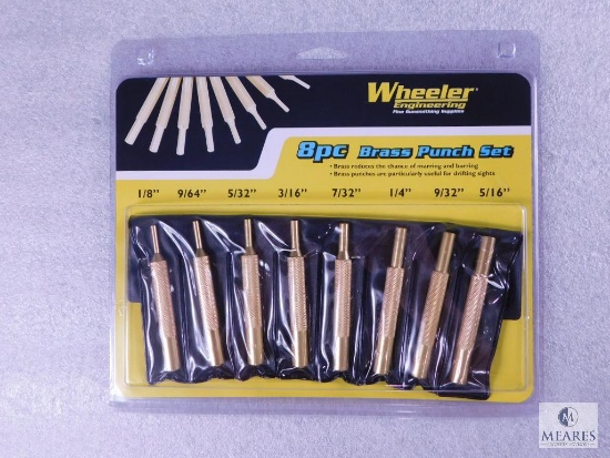 New Wheeler 8 Piece Brass Gunsmith Punch Set