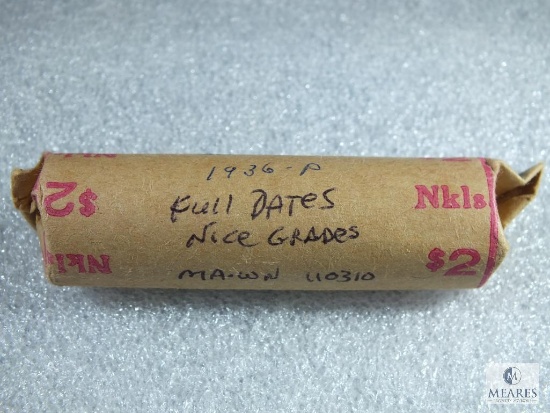 Roll 1936 Buffalo Nickels Full Dates - Nice Grades