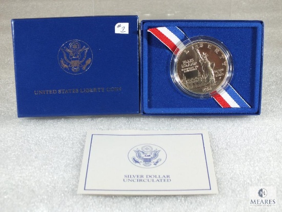 1986 BU Liberty Ellis Island Commemorative Silver Dollar in Mint Package