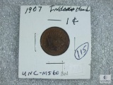 1907 Indian Cent MS 60 BN