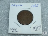 1865 Two Cent Piece VF