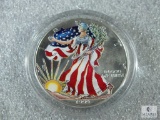 1999 Silver American Eagle Colorized