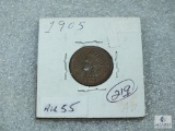 1905 Indian Head Cent AU55