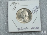 1945-S Washington Quarter AU-BU