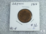 1864 Two Cent Piece VG-F