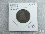 1857 Liberty Seated Quarter