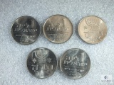 (5) 1958 Ilira BU Italy Coins - Hanukka Law is Light