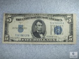 1934-D $5 Silver Certificate Error - Maroin Too Wide on Right