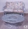 Silver-colored Wicker Glider and Coffee Table