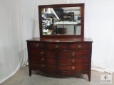 Dixie Furniture Mahogany Duncan-Phyfe style Dresser with Mirror