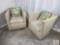 Pair of Matching Home Collection Swivel Rothko Chairs